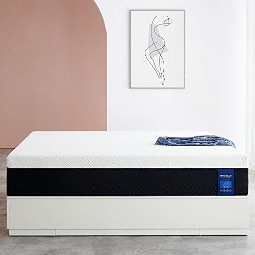 Queen Mattress, Molblly 14 inch Ventilated Gel Memory Foam Mattress - Bed Mattress in a Box - Breathable Comfortable Mattress with Soft Knitted Cover for Sleep Supportive & Pressure Relief