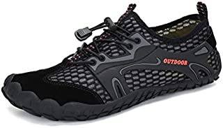 AFT AFFINEST Mens Womens Water Shoes Outdoor Hiking Sandals Aqua Quick Dry Barefoot Beach Sneakers Swim Boating Fishing Yoga Gym(Black-A,43)