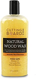 Cutting Board Wax and Conditioner, Protects Wood Countertops and Butcher Blocks - Made in USA with Real Beeswax 12oz