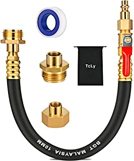 TcLy RV Winterizing Kit Sprinkler Blowout Adapter 16 Inch Camper Air Compression with Shut Off Valve Water Blow Out Plug Antifreeze Winterization Set Quick Connect Air Nozzle for Boat Trailer