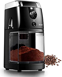 Secura Electric Burr Coffee Grinder Mill, Adjustable Cup Size, 17 Fine to Coarse Grind Size Settings for Drip, Percolator, French Press and Turkish Coffee Makers, Black