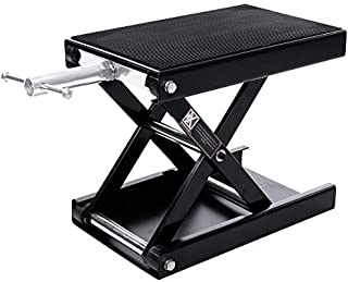 Apextreme 1100 LB Motorcycle Lift Center Scissor Lift Jack Wide Flat Hoist Stand Bikes ATVs Garage Repair Stand