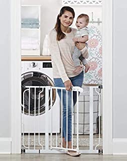 Regalo Easy Step 38.5-Inch Extra Wide Walk Thru Baby Gate, White Original version