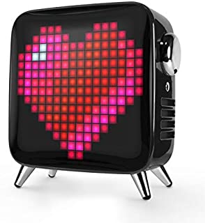 Divoom Tivoo Max Smart Portable Bluetooth LED Speaker with APP-Controlled Pixel Art Animation, Notification and Build- in Clock/Alarm, 6.42X7.26X3.39 inch (Black)