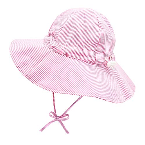 Infant Sun Hat Girls Baby Sun Hat Baby Hats 0-6 Months Baby Girl Sun Hat Baby Girl Hat Wide Brim Infant Beach Hat Pink