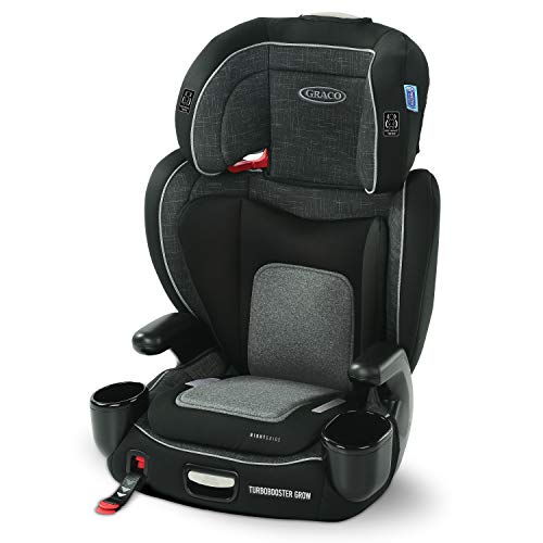 Graco TurboBooster Grow High Back Booster Seat, Featuring RightGuide Seat Belt Trainer, West Point