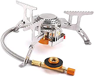 Camping Gas Stove Portable Backpacking Fuel Burner Folding Electronic Windproof for Outdoor Accessories Gear