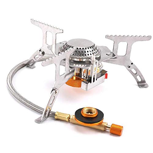 Camping Gas Stove Portable Backpacking Fuel Burner Folding Electronic Windproof for Outdoor Accessories Gear