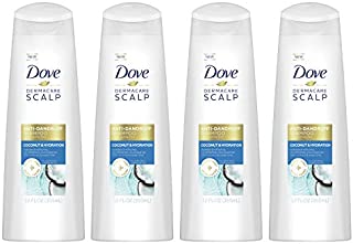 Dove Dermacare Dandruff Shampoo for Dry Scalp Coconut & Hydration Anti-Dandruff Shampoo 12oz, Pack of 4