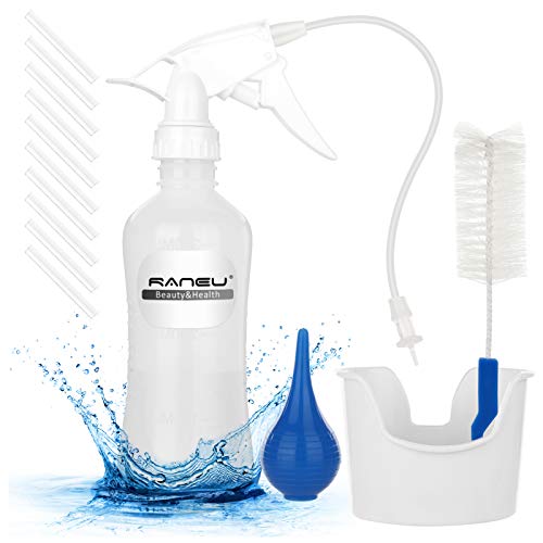 RANEU Ear Wax Removal Tools, 300ml Earwax Removal Kit with 10 Piece Soft Disposable Tips, Ear Washer Bottle and Ear Basin Perfect for Adults & Kids