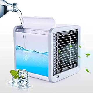 Portable Mini Air Cooler - Personal Evaporative Cooler Fan for Indoor or Outdoor Use - USB Charging Small Air-Conditioned with 3 in 1 Functions - Cooled, Humidify and Purify Space | 850ml Water Tank