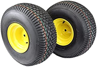 (Set of 2) 20x8.00-8 Tires & Wheels 4 Ply for Lawn & Garden Mower Turf Tires