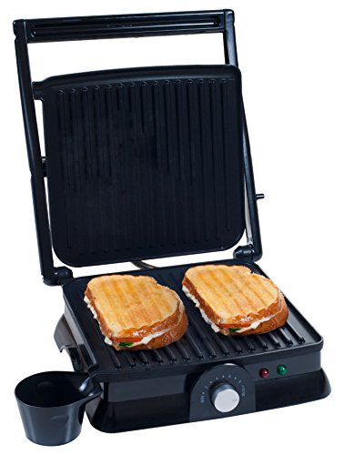 Chef Buddy 80-KIT1019 Panini Press Indoor Grill and Gourmet Sandwich Maker, Electric with Nonstick Plates by