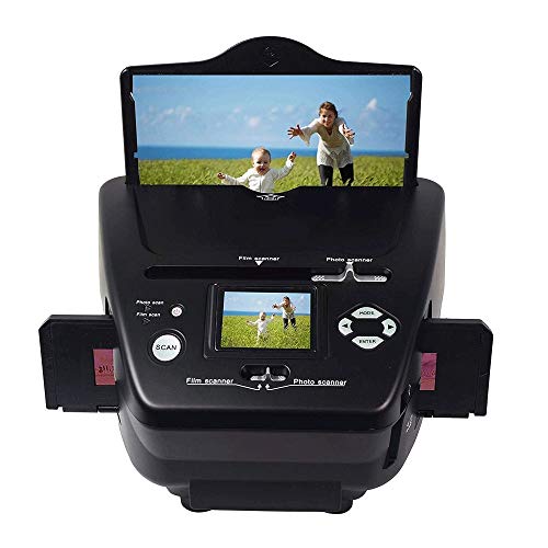 All-in-One Photo & Film Scanner, 35mm/135 Negative Slide Photo High Resolution Scanner, Photo Name Card Film to Digital Converter for Save in SD Card