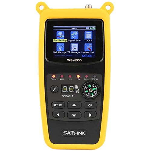 ICQUANZX WS-6933 DVB-S2 FTA C&KU Band Digital Satellite Meter Finder with Compass