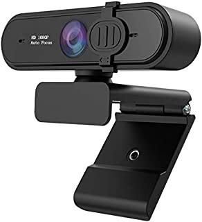 Webcam with Microphone for Desktop - 1080P Webcams HD Streaming USB Computer Camera Webcam with Privacy Cover & Plug and Play, Web Cameras for Computers PC Zoom Video Gaming Teams Online Teaching