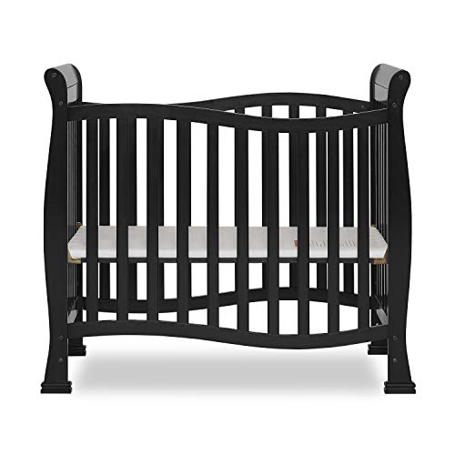 Dream On Me Violet Mini Crib in Black, Greenguard Gold Certified