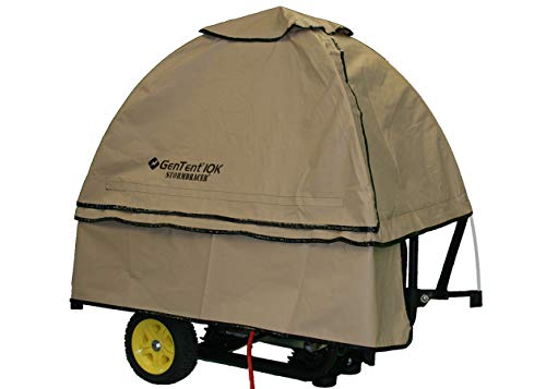 GenTent 10k Generator Tent Running Cover - Universal Kit (Standard, TanLight) - Compatible with 3000w-10000w Portable Generators