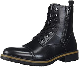 Unlisted by Kenneth Cole Men's Captain Cap Toe Boot Combat, Black, 12 M US