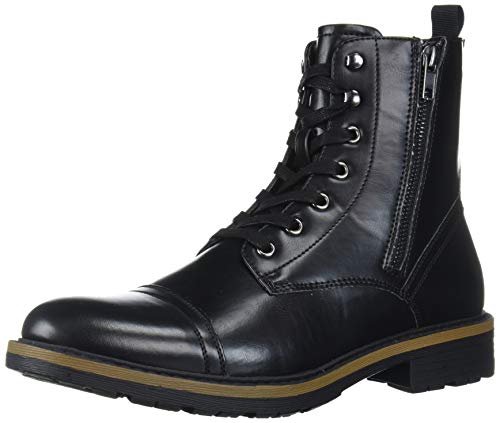 Unlisted by Kenneth Cole Men's Captain Cap Toe Boot Combat, Black, 12 M US