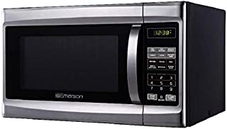 Emerson 1.3 CU. FT. 1000 Watt, Touch Control, Stainless Steel Front, Black Cabinet Microwave Oven, MW1338SB