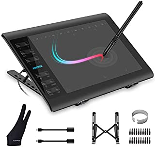 XOPPOX Graphics Drawing Tablet 10 x 6 Inch Large Active Area with 8192 Levels Battery-Free Pen and 12 Hot Keys, Compatible with PC/Mac/Android OS for Painting, Design & Online Teaching