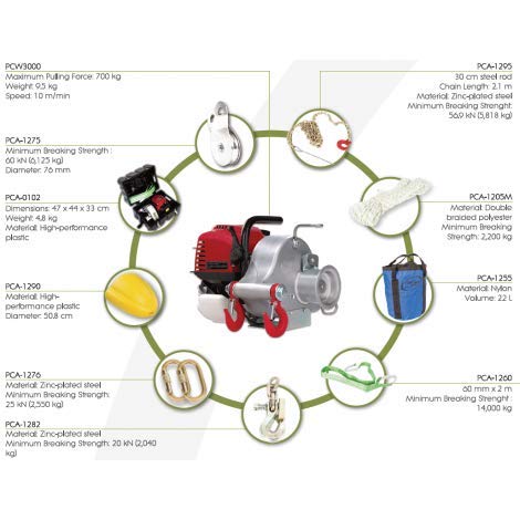 Portable Winch PCW3000-FK Forestry Assortment Kit