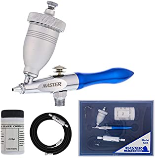 Master Airbrush Gravity Feed Air Abrasive Eraser and Etching Airbrush Kit - Mini Sandblaster Etcher Gun with 1/2 oz. Cup, 0.5 mm Tip, Hose - Etch Glass Designs, Strip Paint, Remove Rust, Weathering