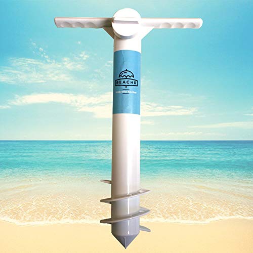 Beachr Beach Umbrella Sand Anchor, One Size Fits All, Safe Stand for Strong Winds