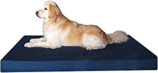 Dogbed4less XXL Orthopedic Memory Foam Dog Bed for Large Dogs, Durable Denim Cover, Waterproof Liner and Extra Pet Bed Cover, 55