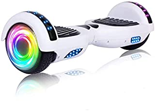 SISIGAD Hoverboard, with Bluetooth and Colorful Lights Self Balancing Scooter