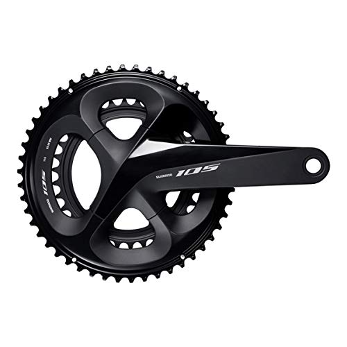 SHIMANO 105 Double Road Bicycle Crank Set - FC-R7000 (Black - 175MM, 53-39T W/O CG, W/O BB Parts)