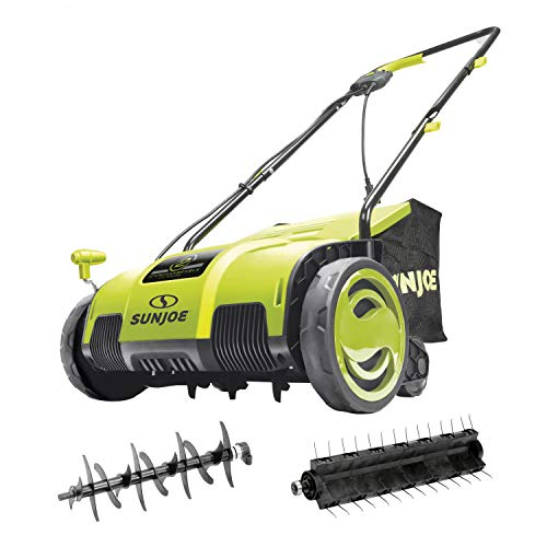 Sun Joe AJ798E Electric Lawn Dethatcher, 13 inch, 11.5 Amp, AirBoost Technology, Green