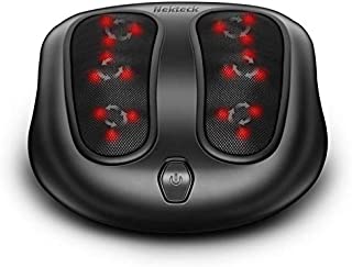 Nekteck Foot Massager with Heat, Shiatsu Heated Elecric Keading Foot Massager Machine for Planter Fasciitis, Built in Infrared Heat Function and Power Cord