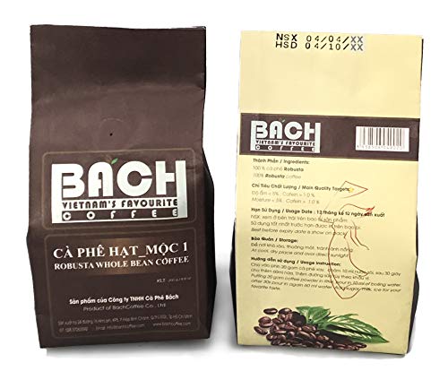 Bach Vietnamese Coffee, Whole Bean (Robusta 2-pack)