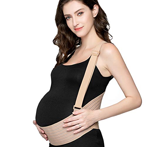 SUISONG Maternity Belt, 3D Design Elastic Maternity Belly Band Pelvic Pressure Relieving Pregnancy Support