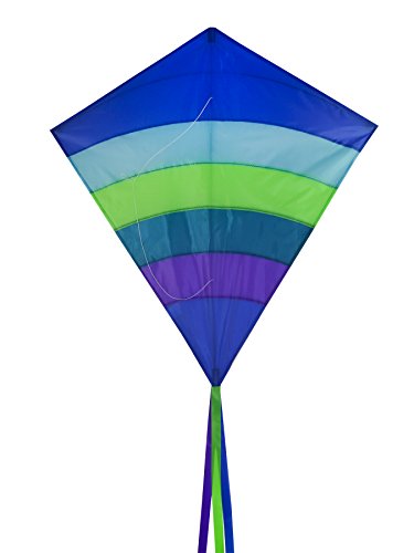 In the Breeze Arch Diamond Kite - Single Line Diamond Kite - Ocean, 39-Inch