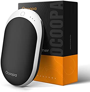 OCOOPA Hand Warmers Rechargeable, 7800mAh Long-Lasting Heating Electronic Hand Warmer, Battery Powered Great for Camping, Hunting, Warm Gift, Power Plus (Black,1-Pack)