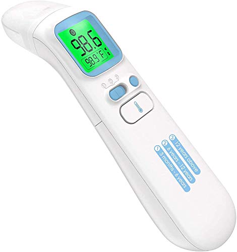 Touchless Thermometer for Adults,Forehead and Ear Thermometer for Fever,Infrared Magnetic Thermometer for Baby Kids Adults Surface and Room Easy Operation 1s Measurement,Professional Certification