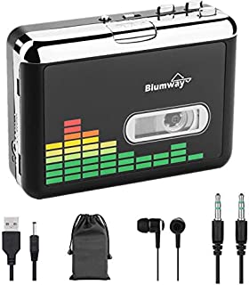 Cassette to MP3 Converter, BlumWay Portable Cassette Recorder Player, Audio Music Cassette Tape to Digital Converter Player with Earphone, No Need Computer