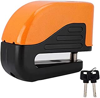 Anti-theft Disc Brake Lock 100dB Security Alarming System for Motorcycle, Scooter, Bicycle(Orange)