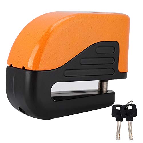 Anti-theft Disc Brake Lock 100dB Security Alarming System for Motorcycle, Scooter, Bicycle(Orange)