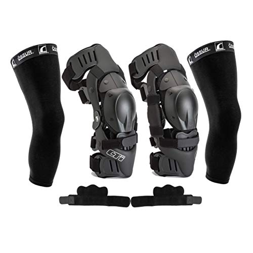 Ossur CTi Knee Brace Protection Set - Motocross Edition - Includes Right and Left Sides, Patella Protector Cups, Gear Guards, Anti-Migration Wraps, Under-Sleeves and CTi Stickers (Medium)