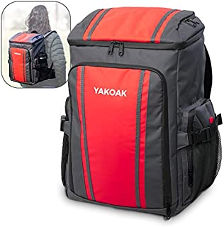 yakoak Backpack Cooler Leakproof and Waterproof 45 Cans Lightweight Soft Cooler Bag Insulated Backpack for Women and Men with Padded Straps for Picnics, Fishing, Hiking, Camping, Beach, Road Trips