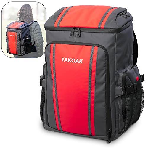 yakoak Backpack Cooler Leakproof and Waterproof 45 Cans Lightweight Soft Cooler Bag Insulated Backpack for Women and Men with Padded Straps for Picnics, Fishing, Hiking, Camping, Beach, Road Trips