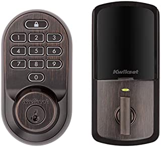 Kwikset 99380-002 Halo Wi-Fi Smart Lock Keyless Entry Electronic Keypad Deadbolt Featuring SmartKey Security, Venetian Bronze