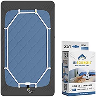 BED SCRUNCHIE Sheet Holder Straps - Heavy Duty Gripper Clips - Strengthened Parachute Cord - 360 Degree Bed Sheet Tightener - Strongest and Effective Extender - Ideal for All Mattress Sizes