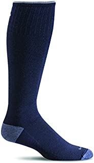 Sockwell Men's Elevation Firm Graduated Compression Sock, Navy - M/L