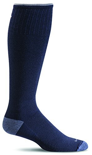 Sockwell Men's Elevation Firm Graduated Compression Sock, Navy - M/L