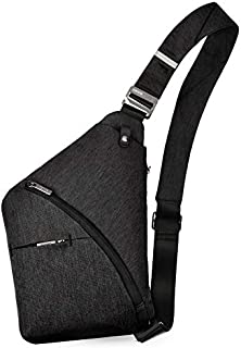 OSOCE Anti-Theft Waterproof Shoulder Backpack Sling Chest Crossbody Bag Cover Pack Rucksack Bicycle Sport (B13--Black)